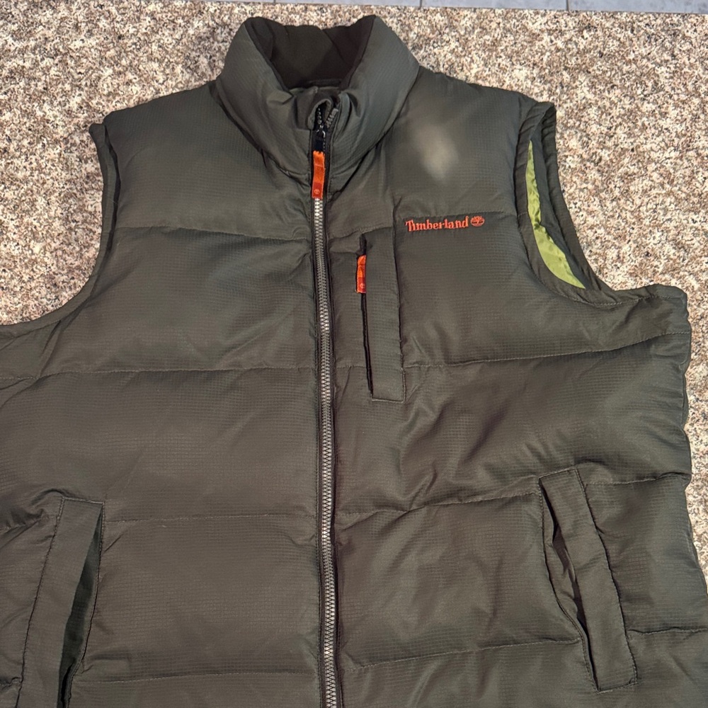 Timberland Men's Dark Green Puffer Vest